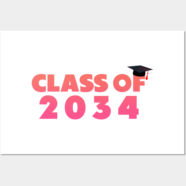 class of 2034 Orange Wall Art by Dolta